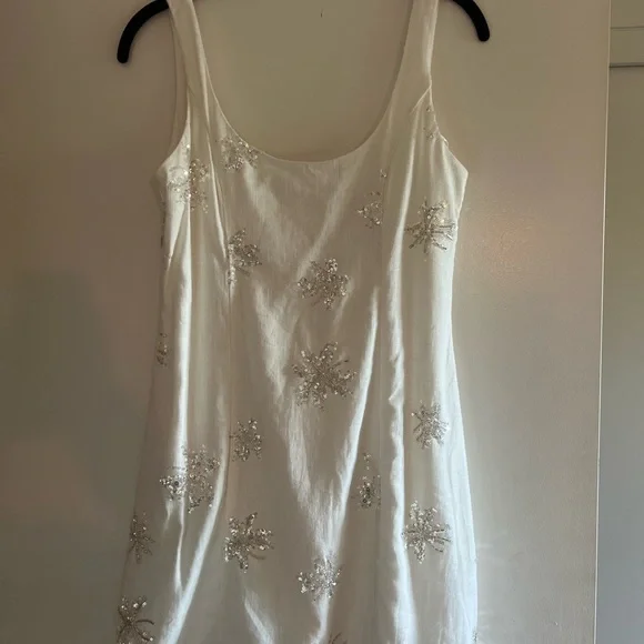 Waimari Amelia Floral Sequined Linen-Blend Minidress (NWOT) - Picture 3 of 3